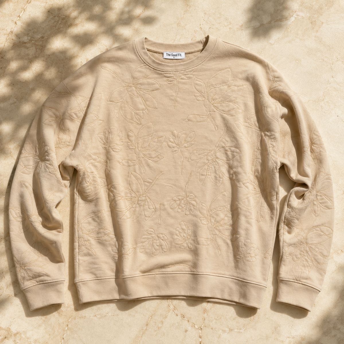 Floral Embroidered Sweatshirt.