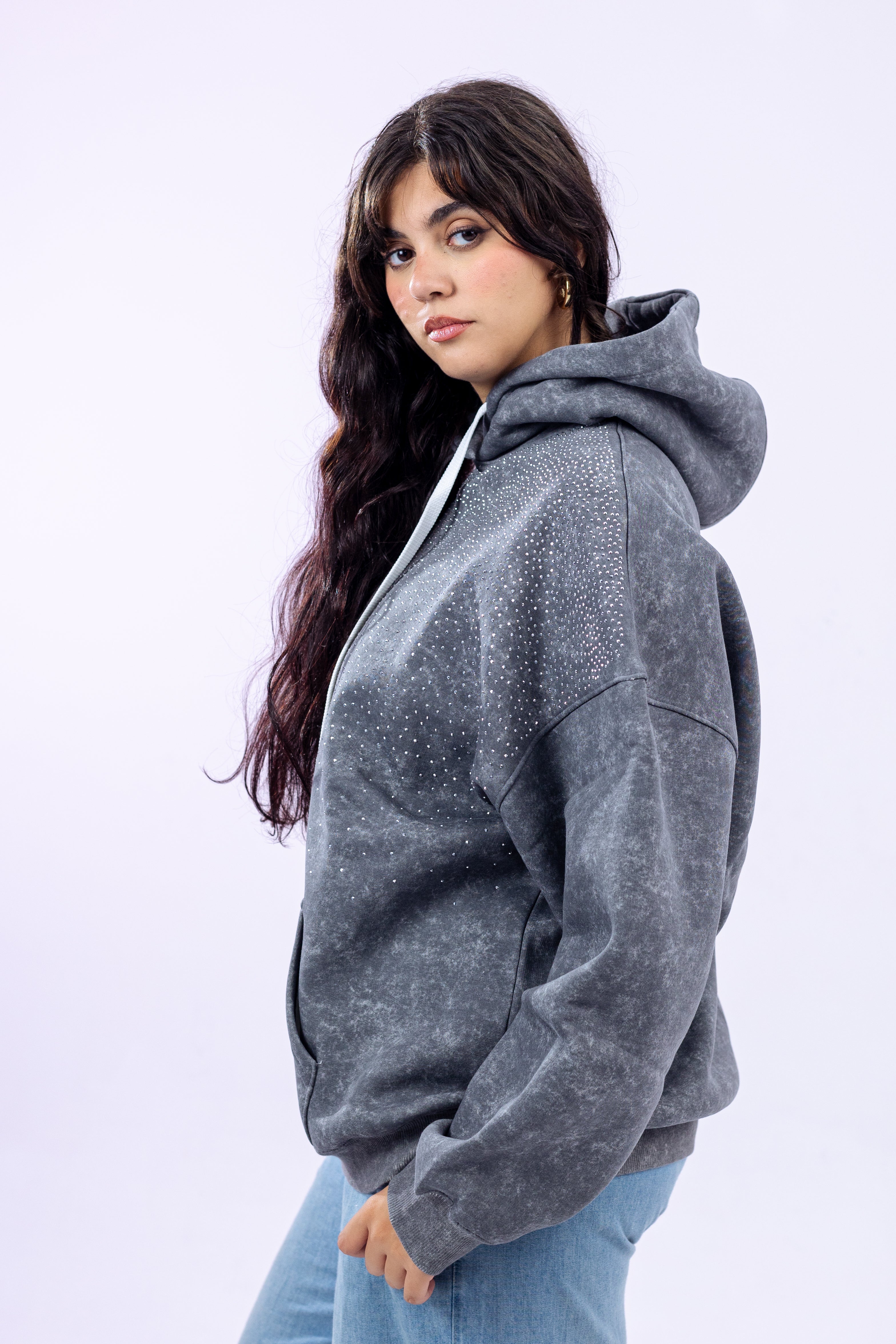 Stonewashed Hoodie with a Twist.