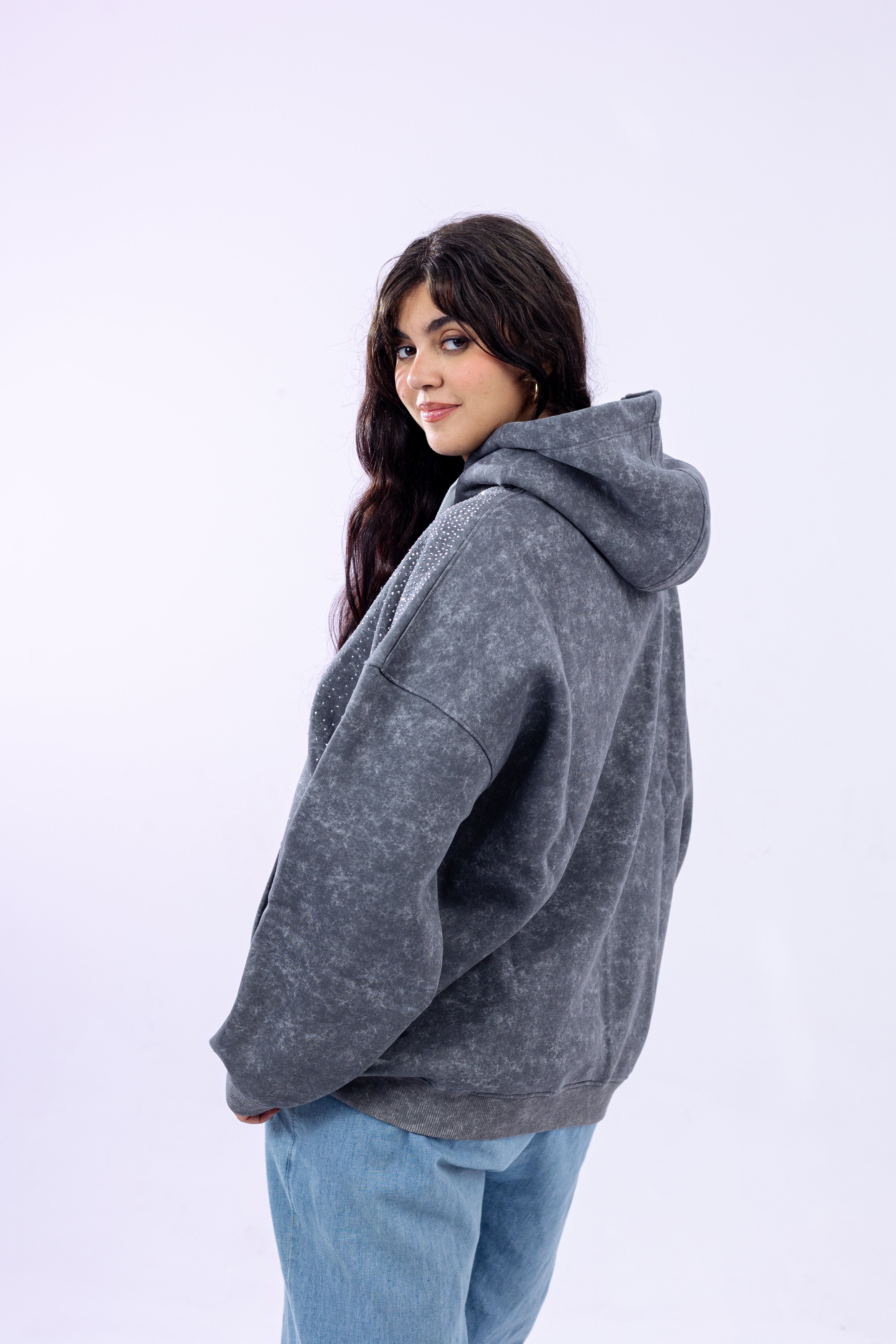 Stonewashed Hoodie with a Twist.