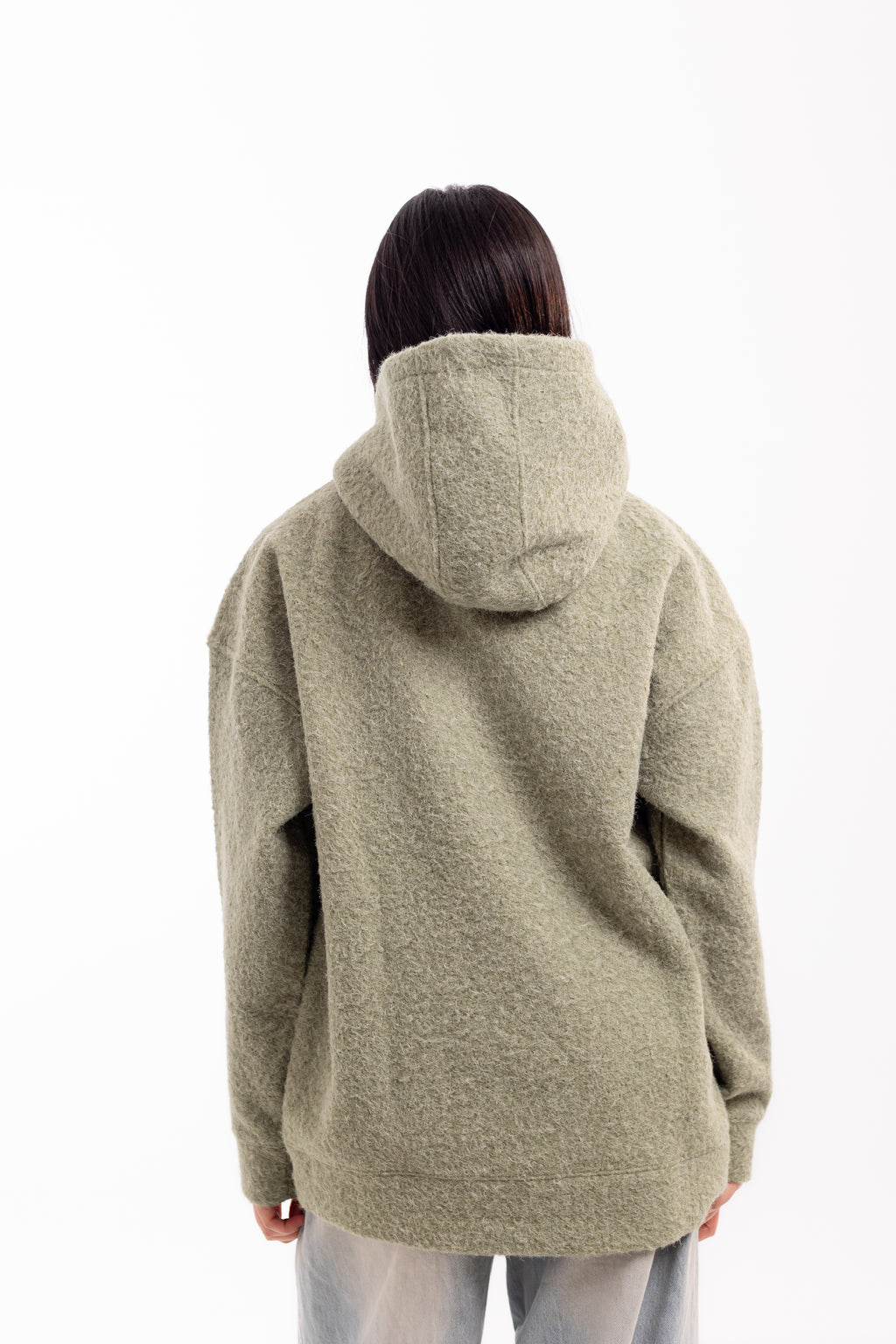 Mohair Knit Hoodie.