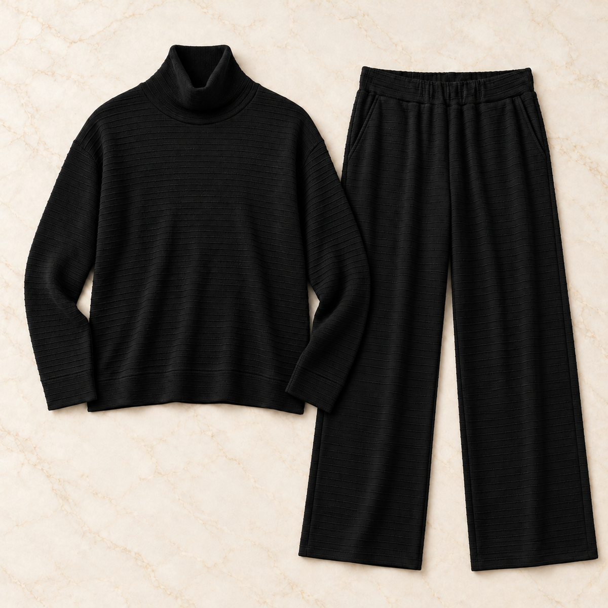 The Ribbed Comfort Set.