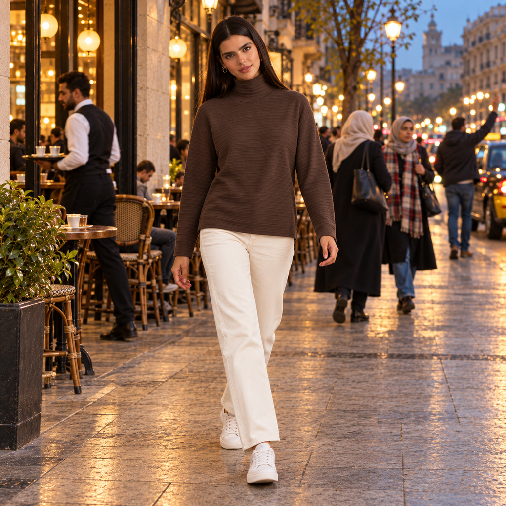 The Ribbed Turtleneck.
