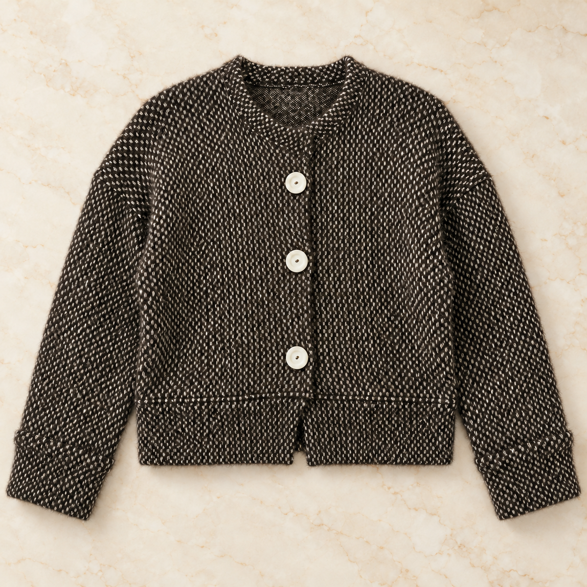 Mohair Triquot Cardigan.