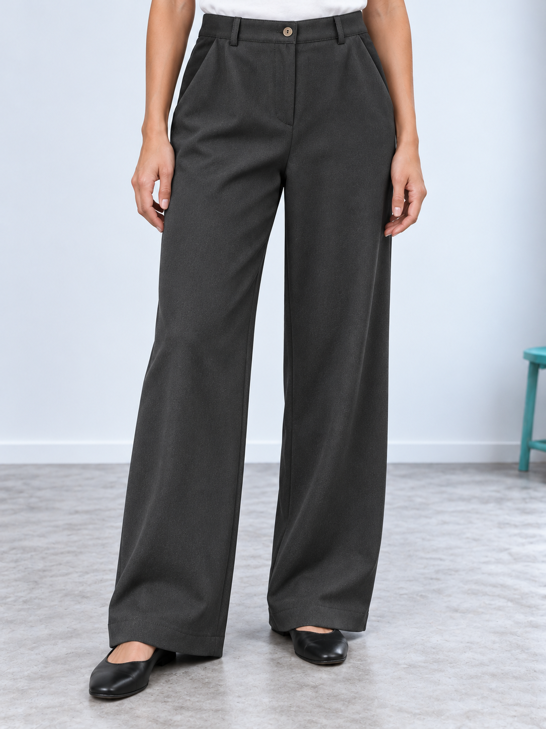 Tailored Wide-Leg Trousers.