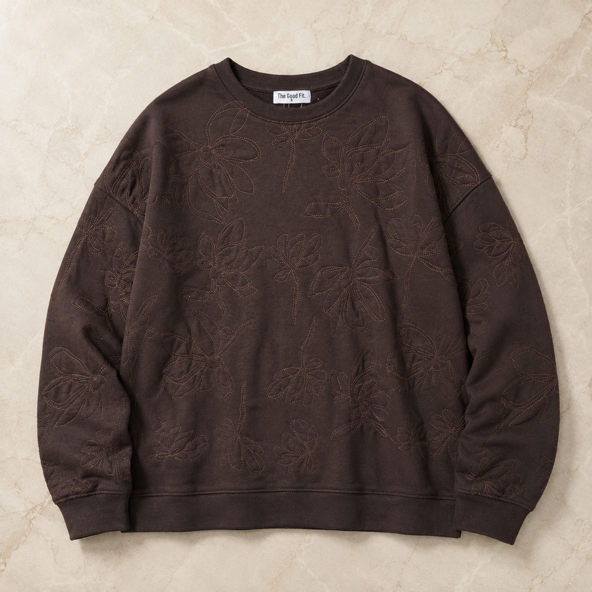 Floral Embroidered Sweatshirt.