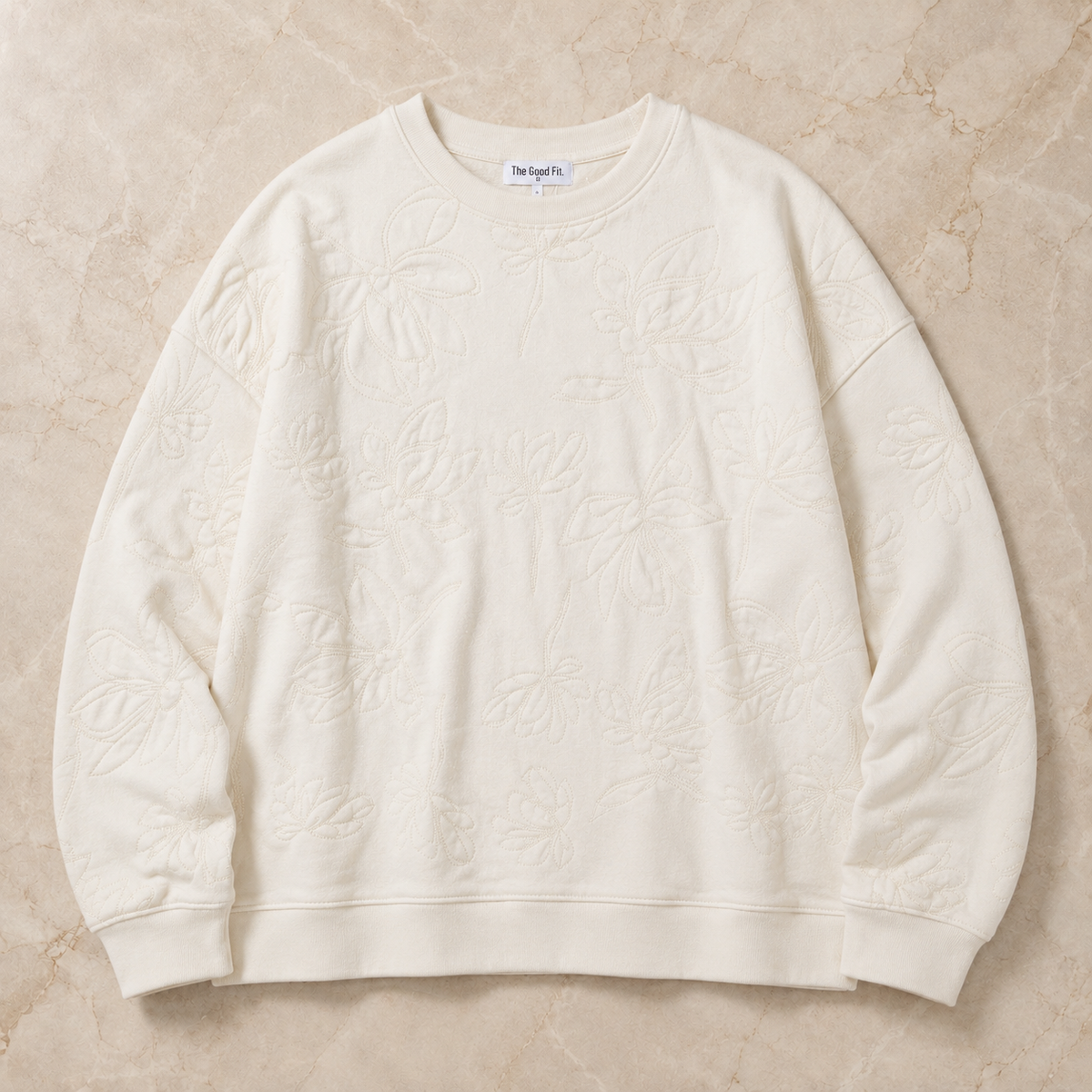 Floral Embroidered Sweatshirt.