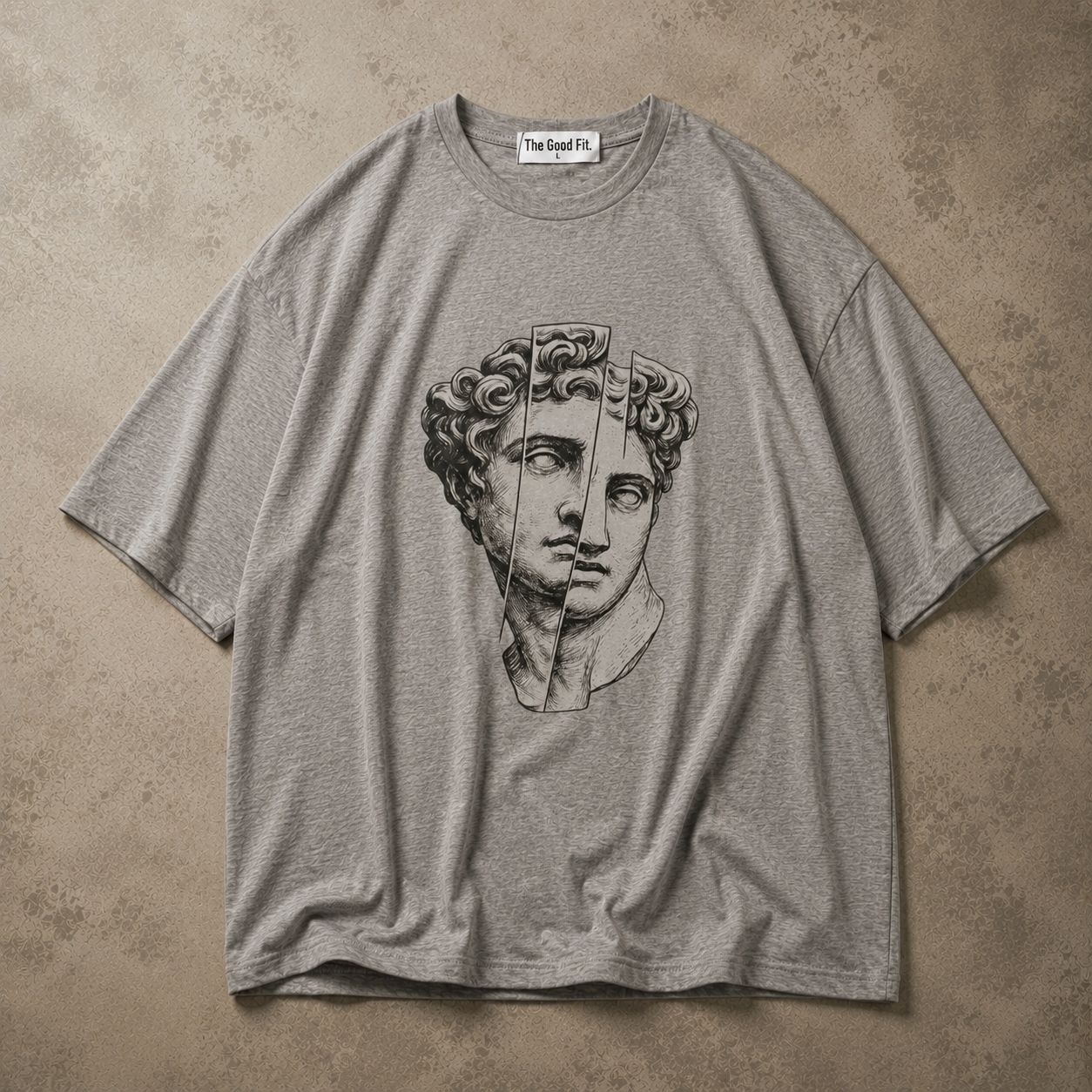 Lightweight Oversized Roman Print Shirt.