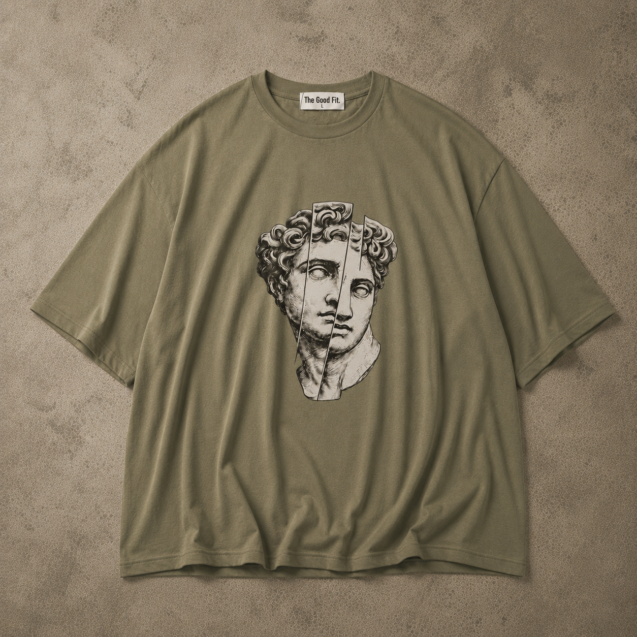 Lightweight Oversized Roman Print Shirt.