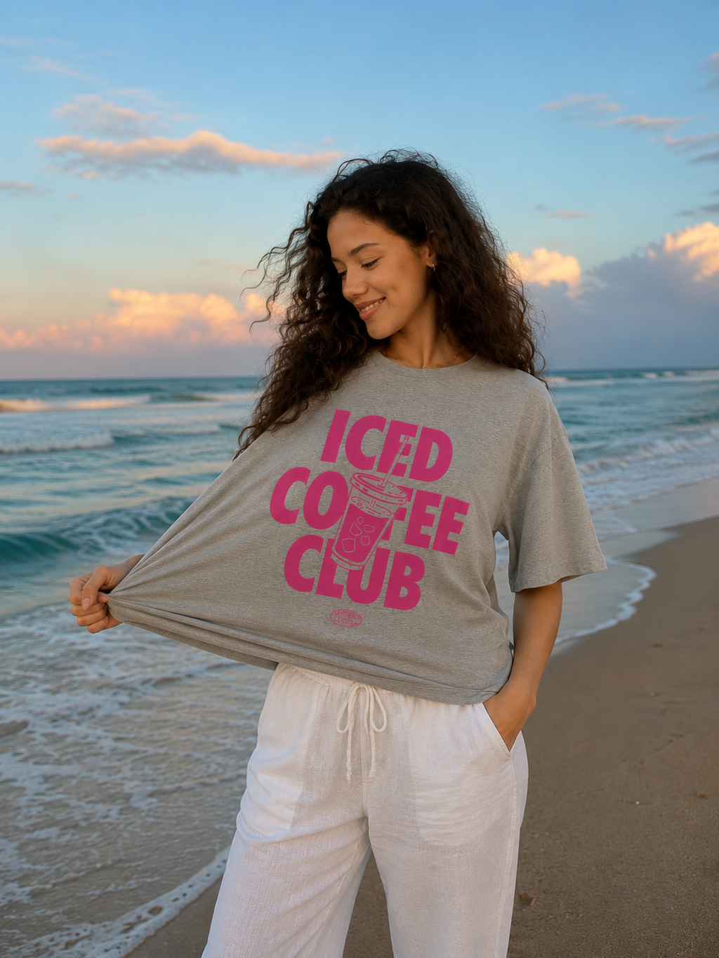 Lightweight Oversized Iced Print T-Shirt.