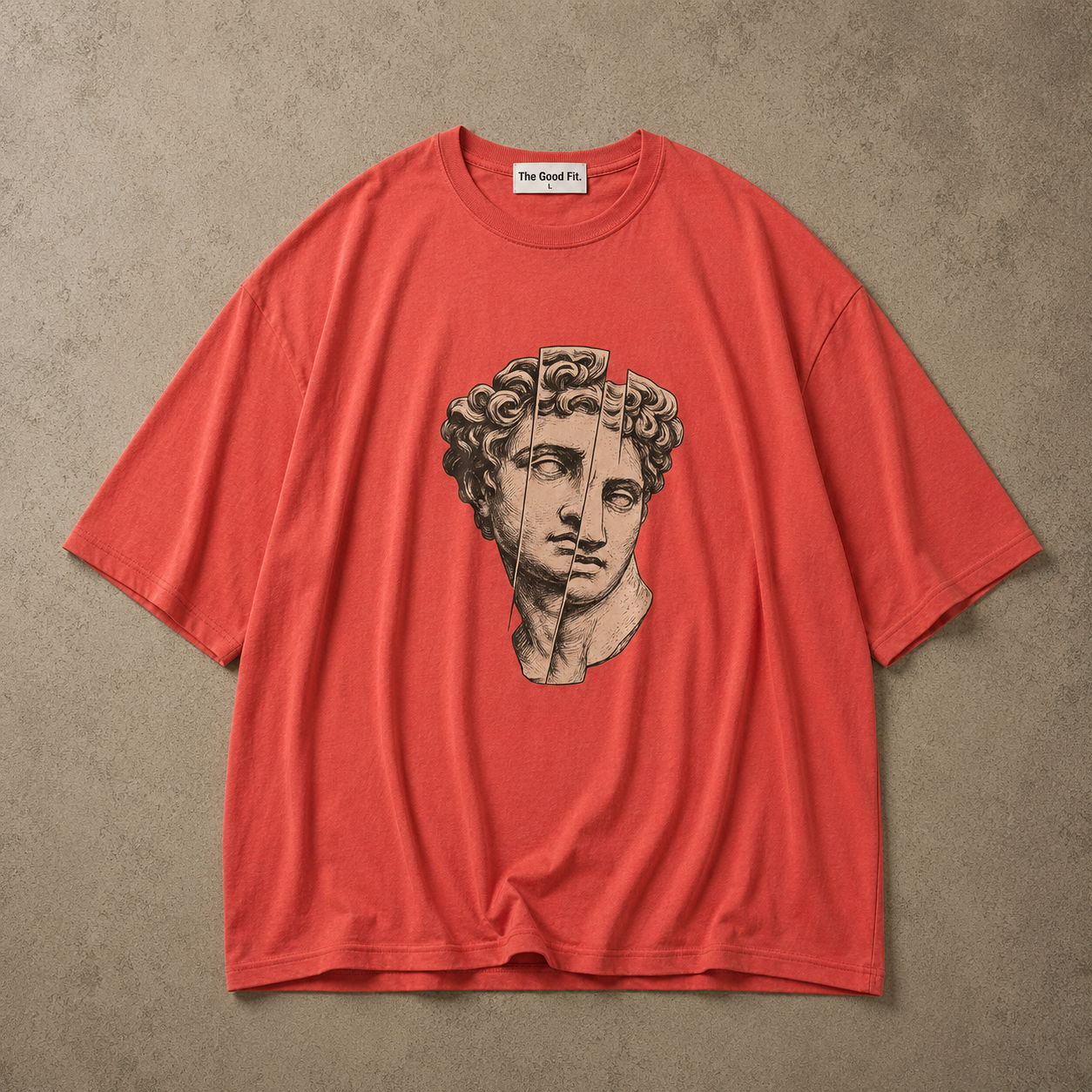 Lightweight Oversized Roman Print Shirt.