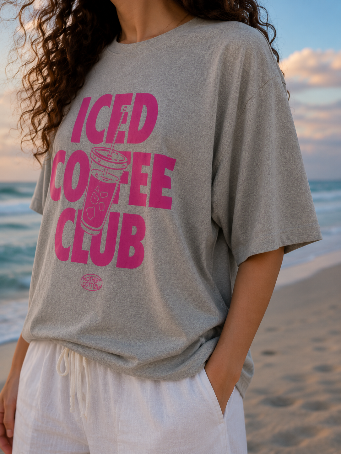 Lightweight Oversized Iced Print T-Shirt.