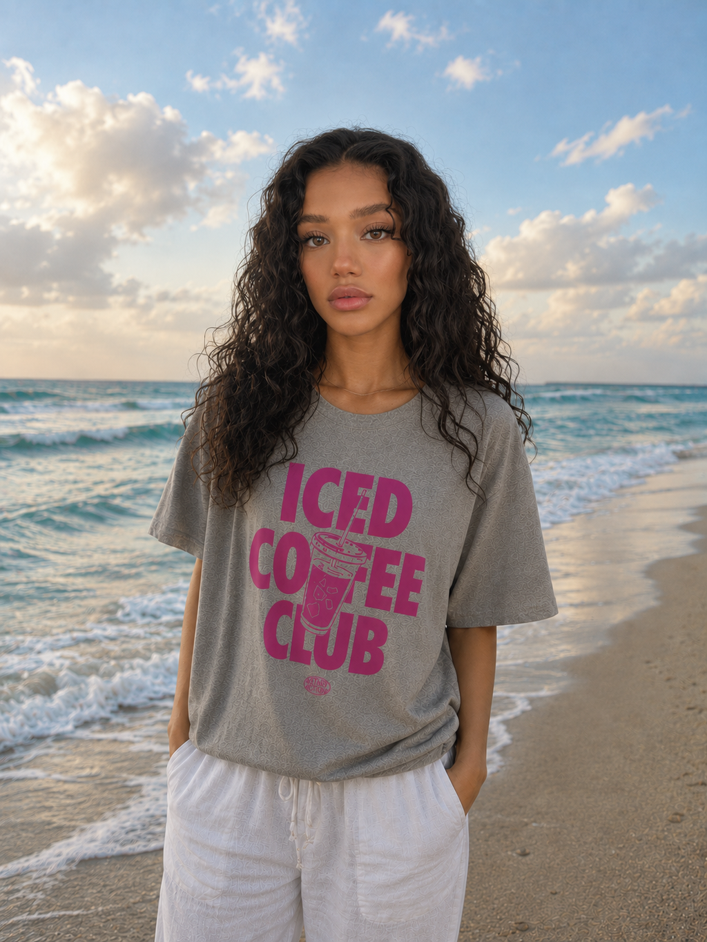 Lightweight Oversized Iced Print T-Shirt.