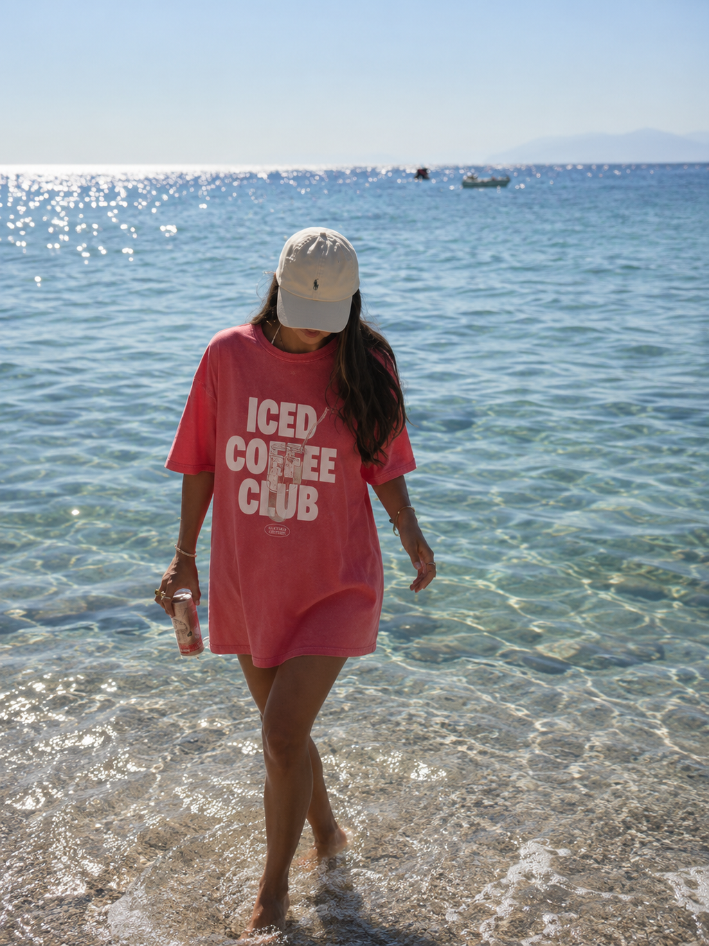 Lightweight Oversized Iced Print T-Shirt.