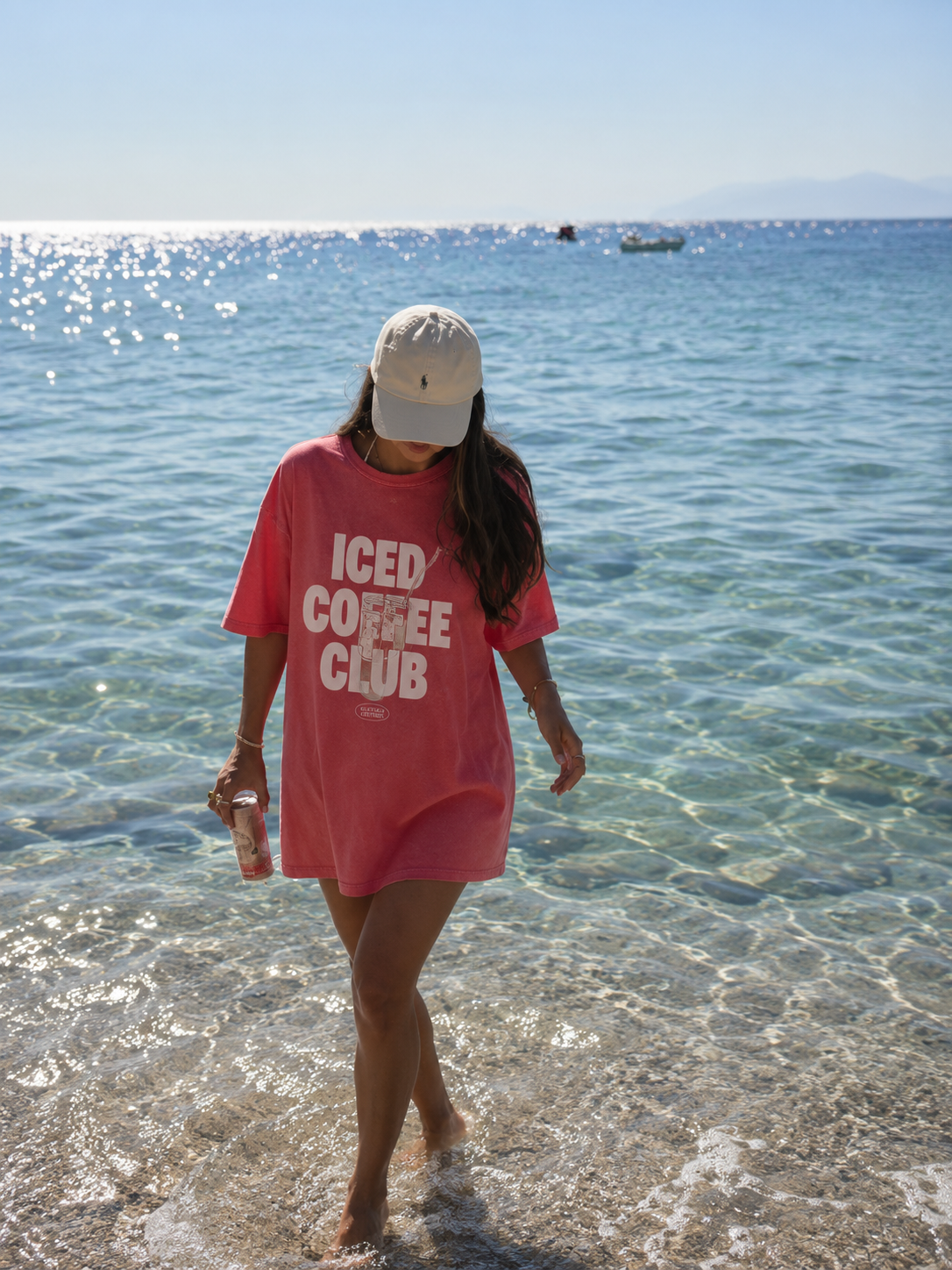 Lightweight Oversized Iced Print T-Shirt.