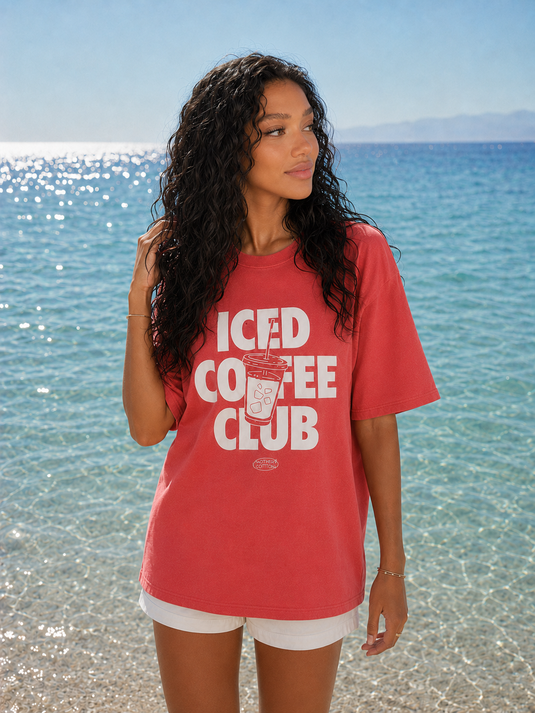 Lightweight Oversized Iced Print T-Shirt.