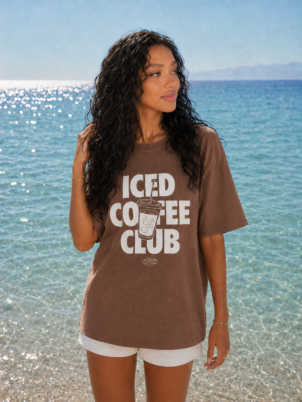 Lightweight Oversized Iced Print T-Shirt.