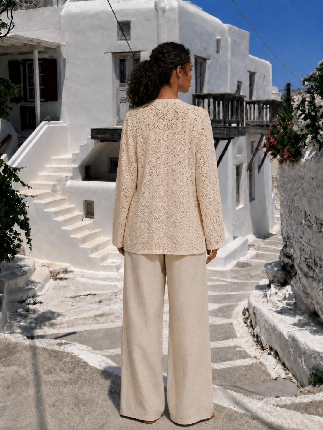 Open-Knit Cardigan.