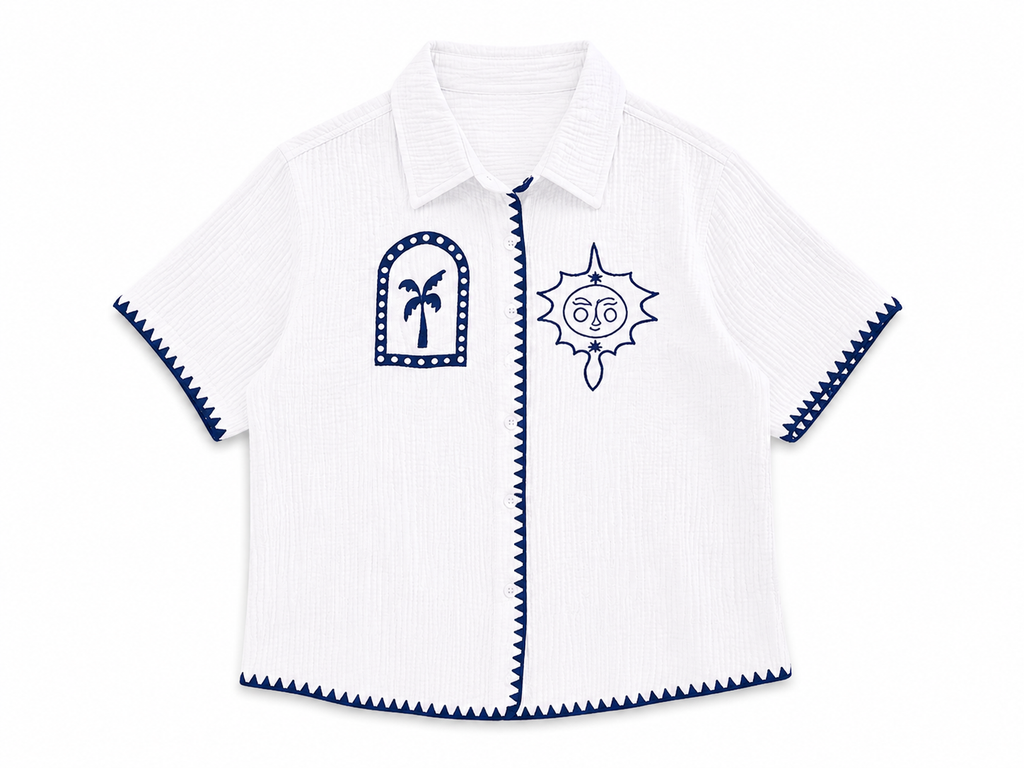 Coastal Embroidered Shirt.