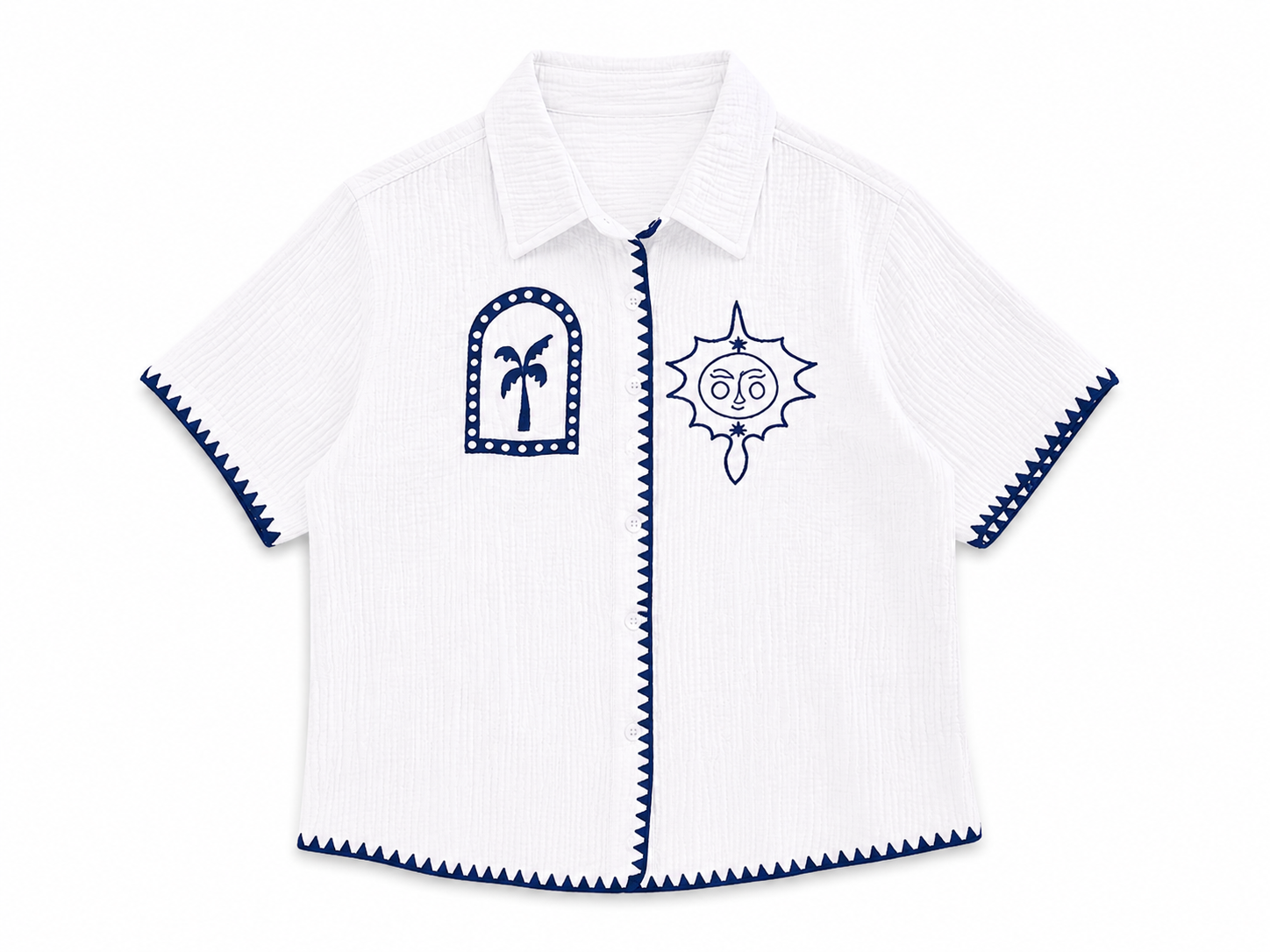 Coastal Embroidered Shirt.
