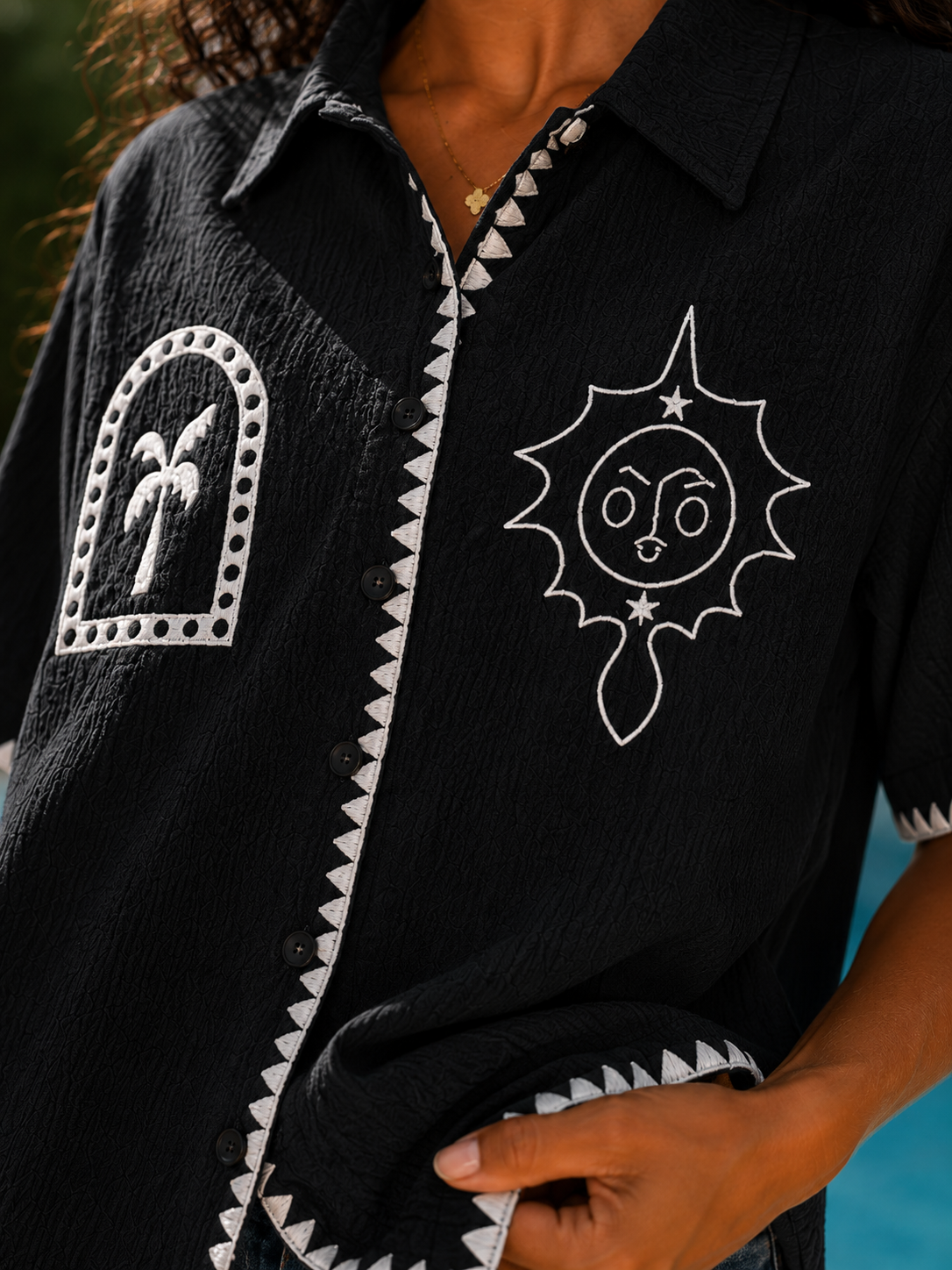 Coastal Embroidered Shirt.