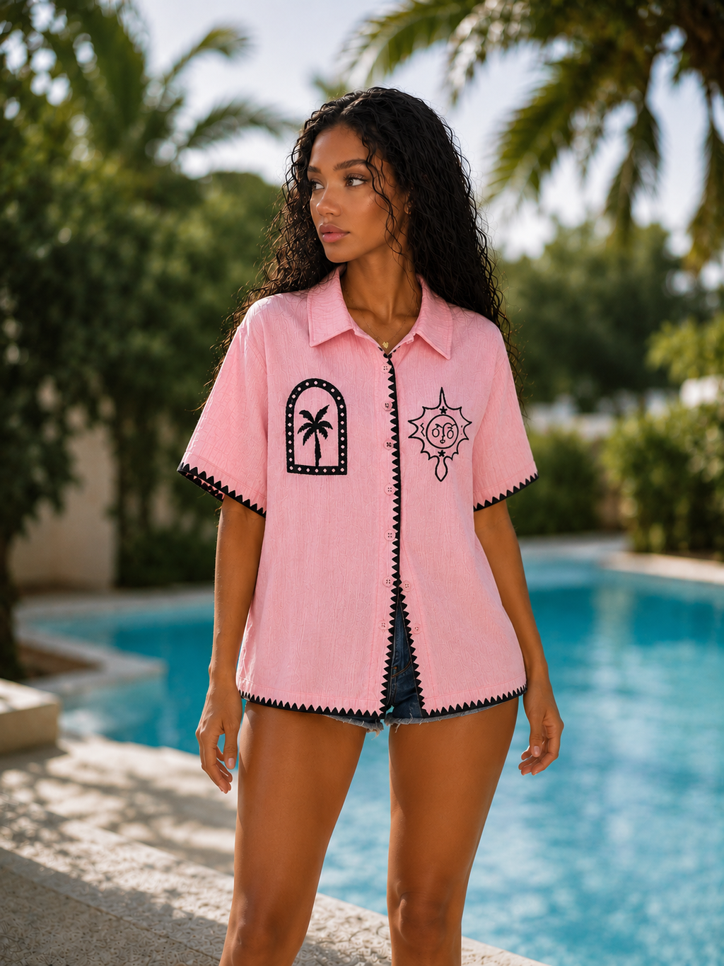 Coastal Embroidered Shirt.