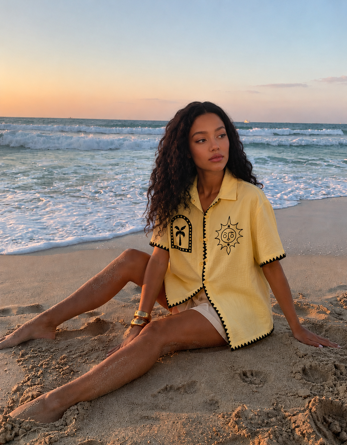 Coastal Embroidered Shirt.