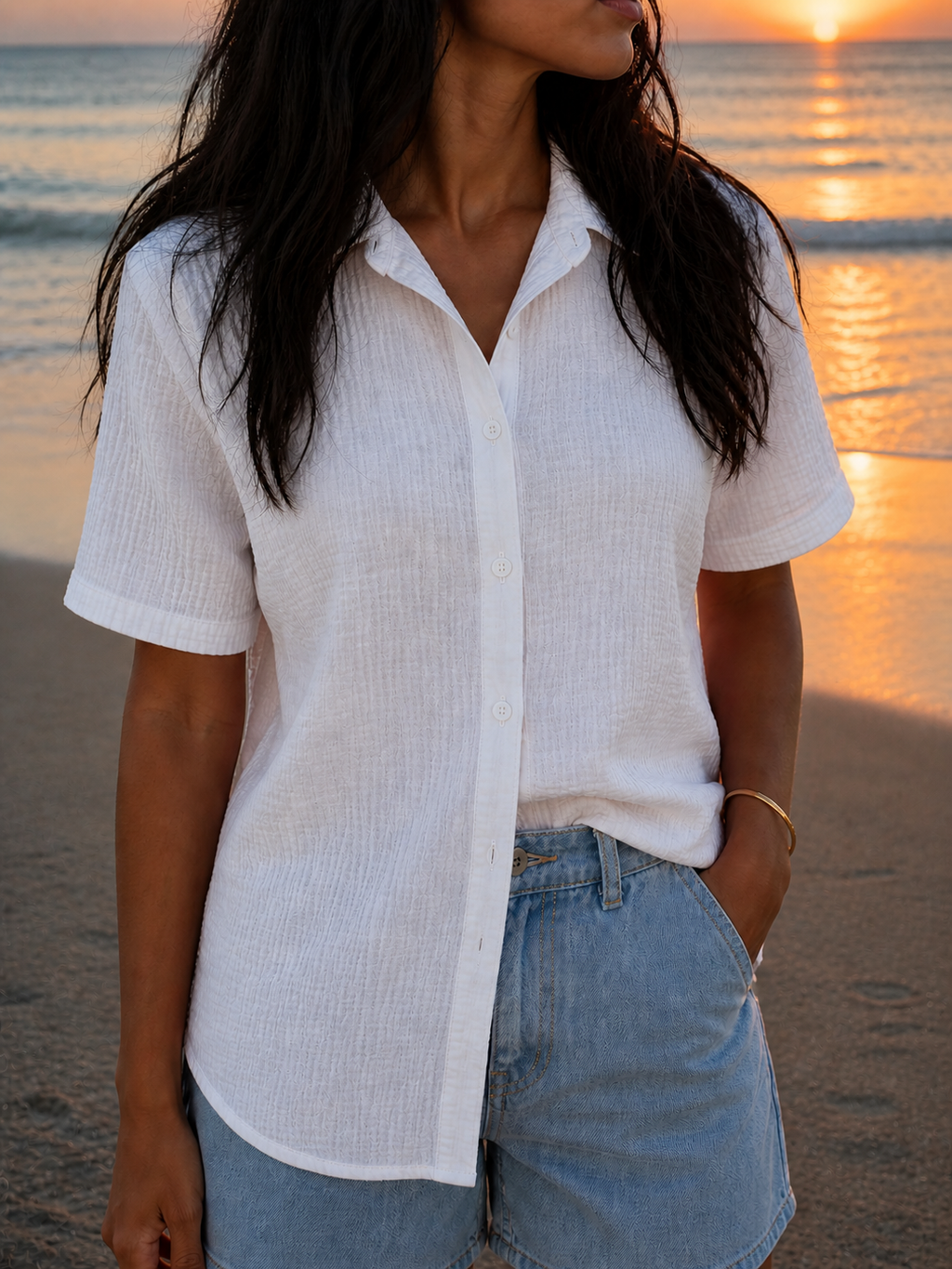 Cotton Relaxed Shirt.