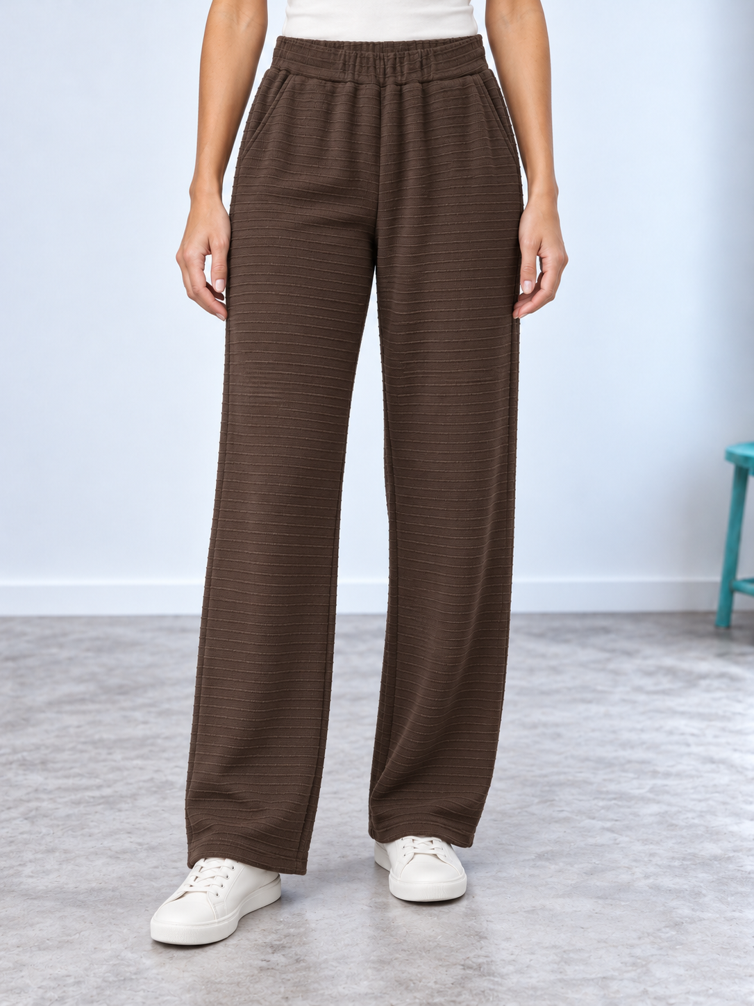 The Ribbed Straight-Leg Pants.