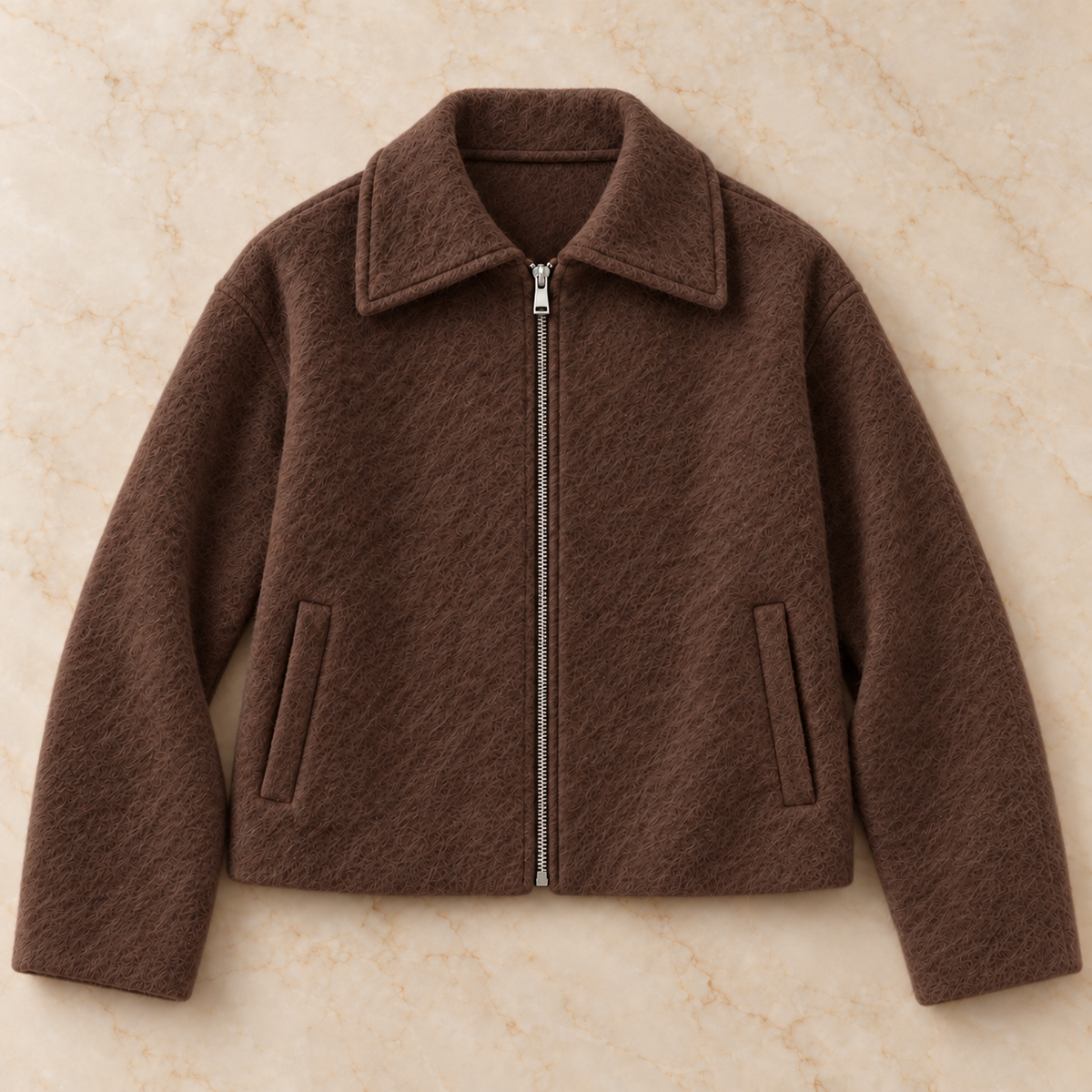 Mohair Zip Jacket.