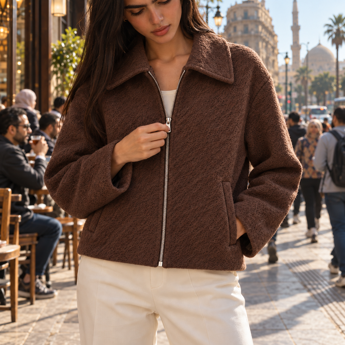 Mohair Zip Jacket.