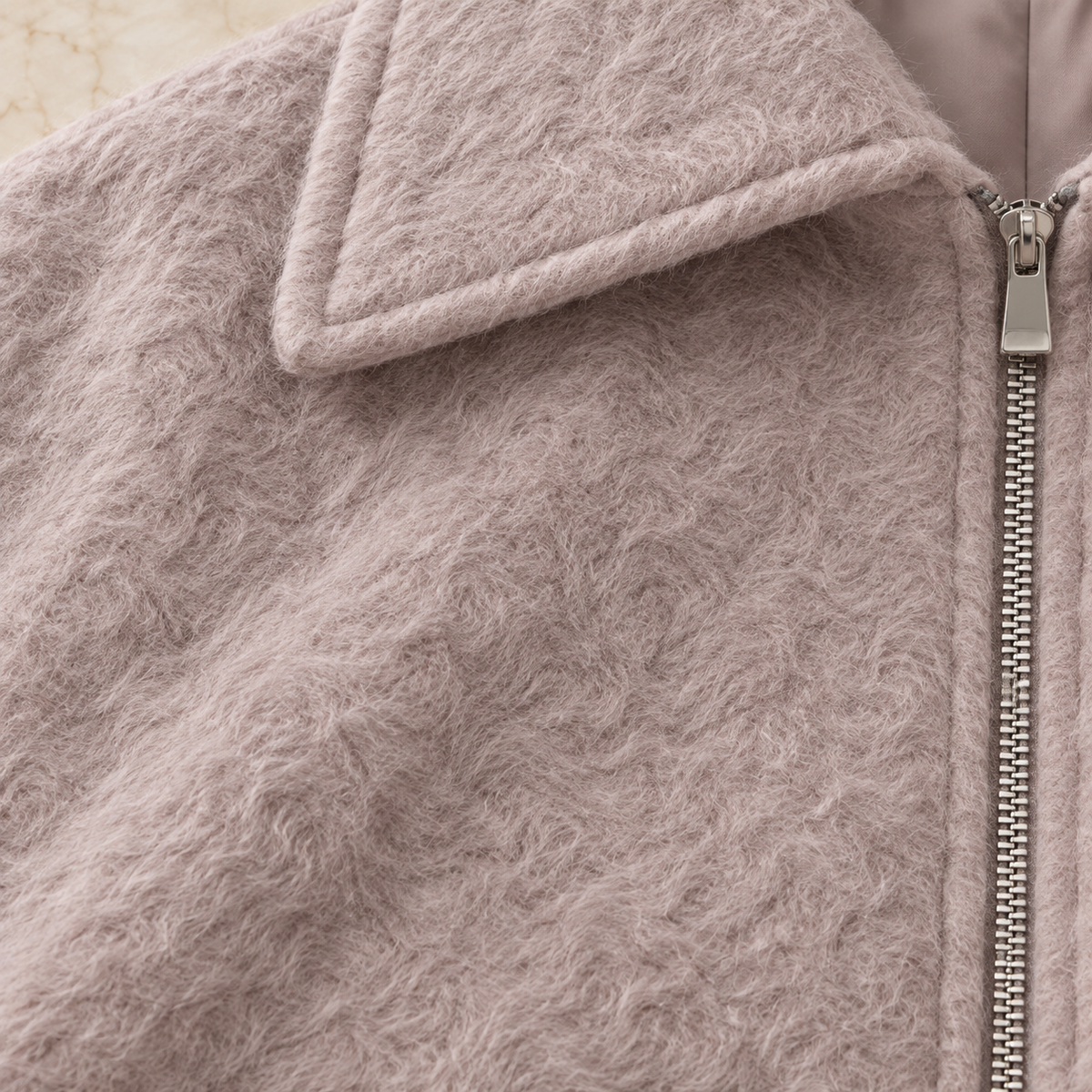 Mohair Zip Jacket.