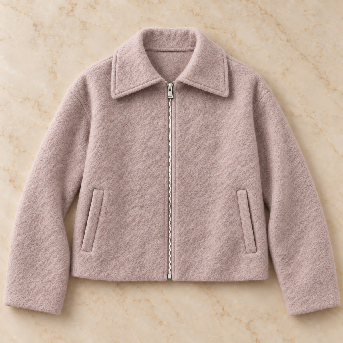 Mohair Zip Jacket.