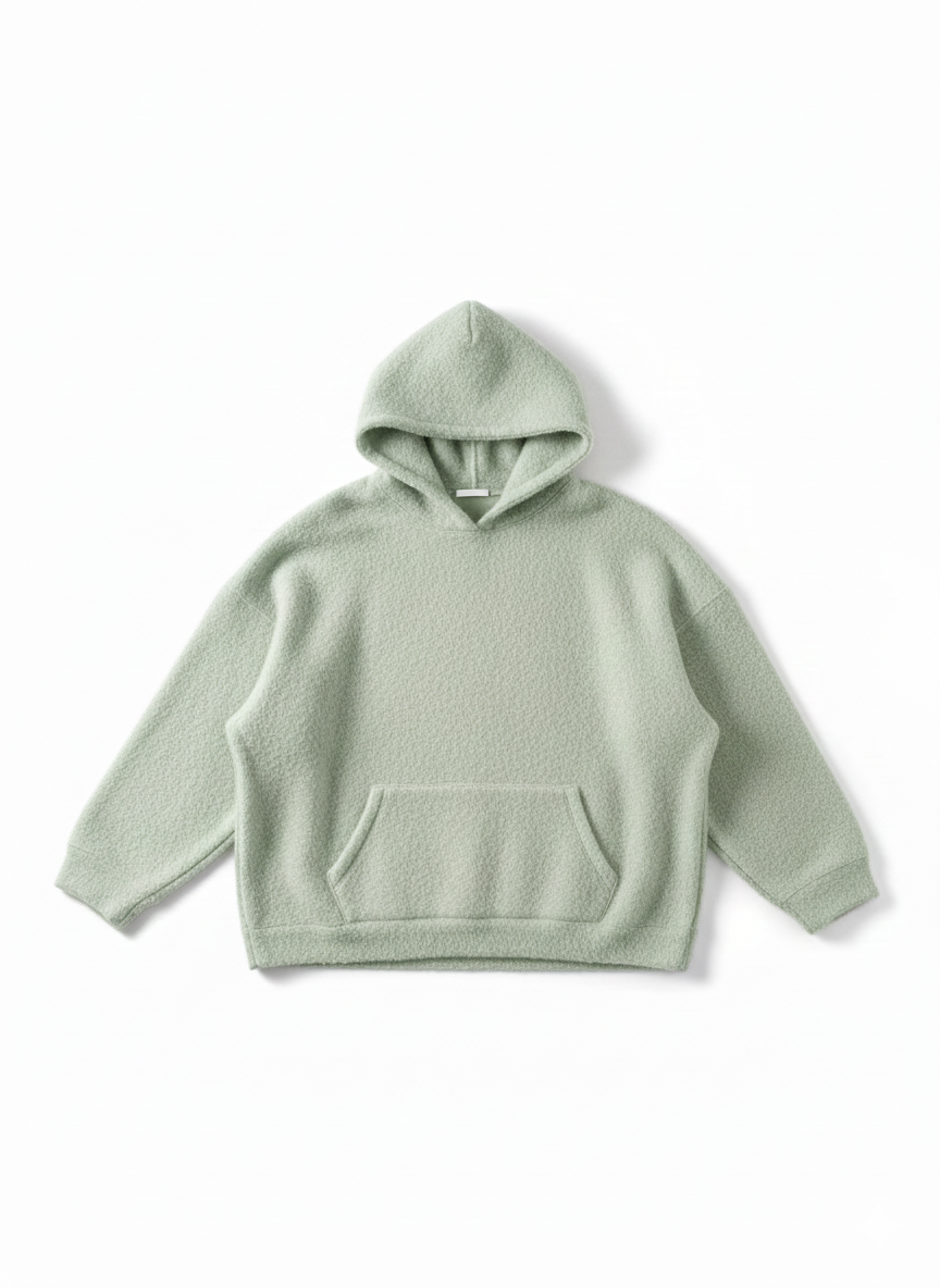 Mohair Knit Hoodie.