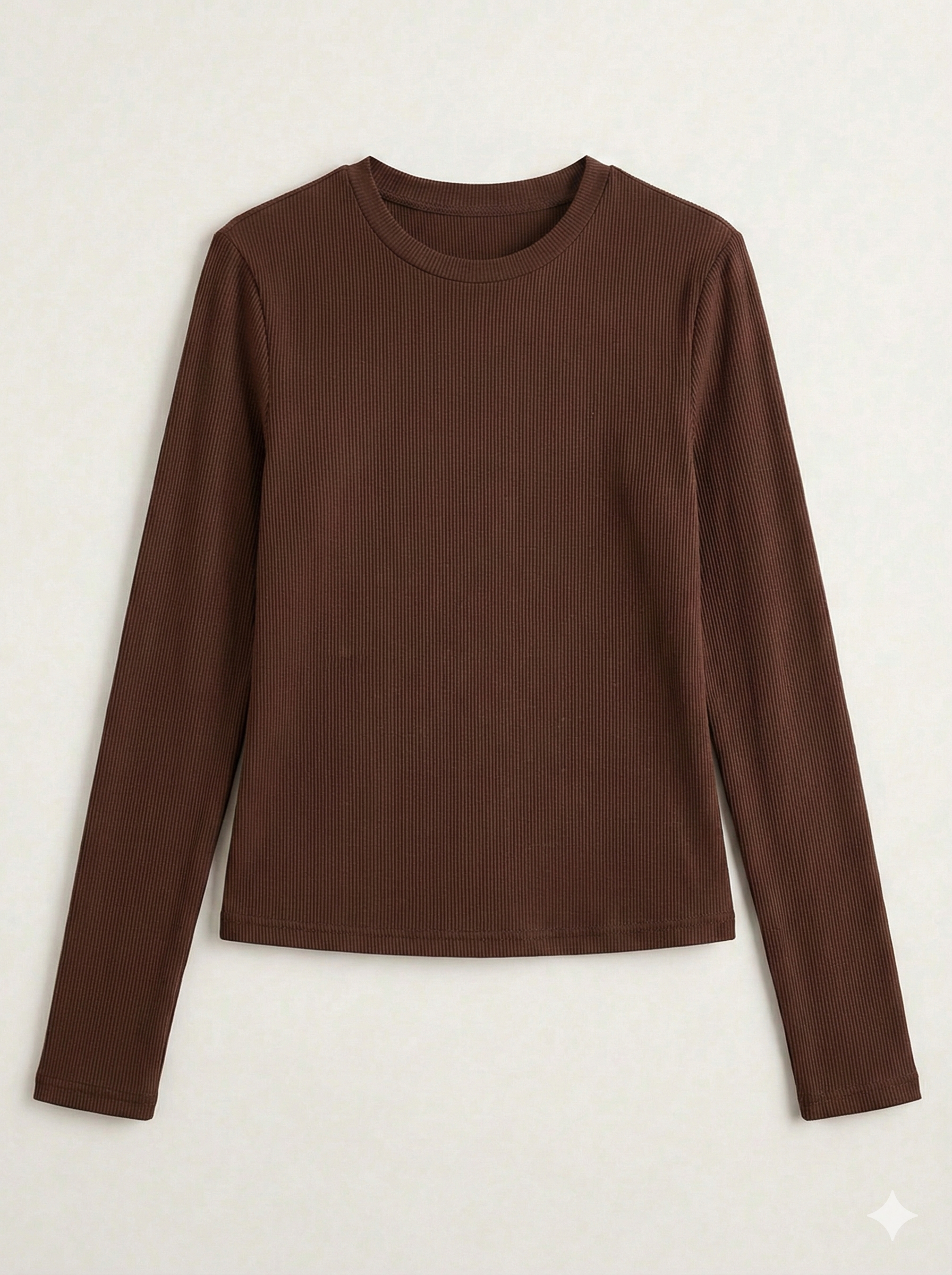 Long Sleeve Ribbed Top.