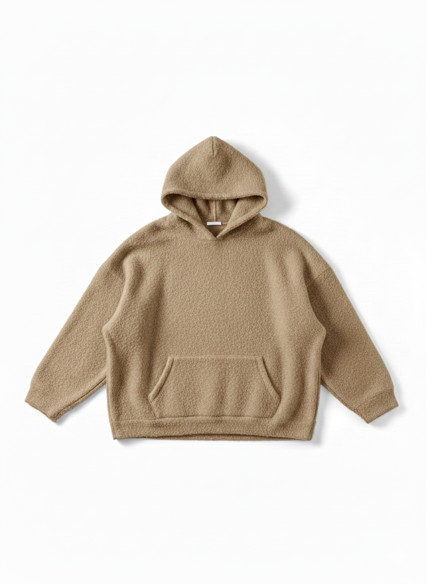 Mohair Knit Hoodie.