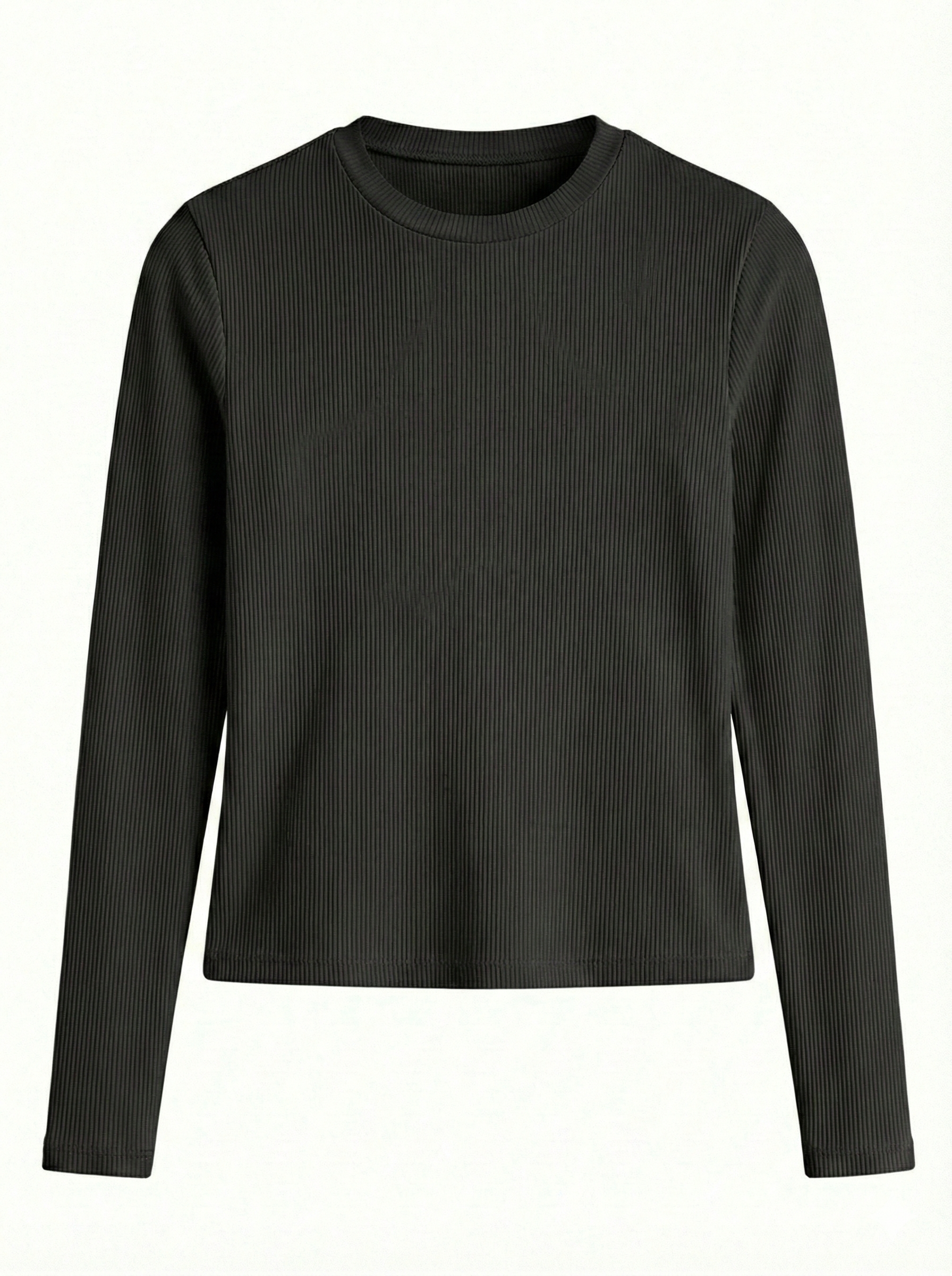 Long Sleeve Ribbed Top.
