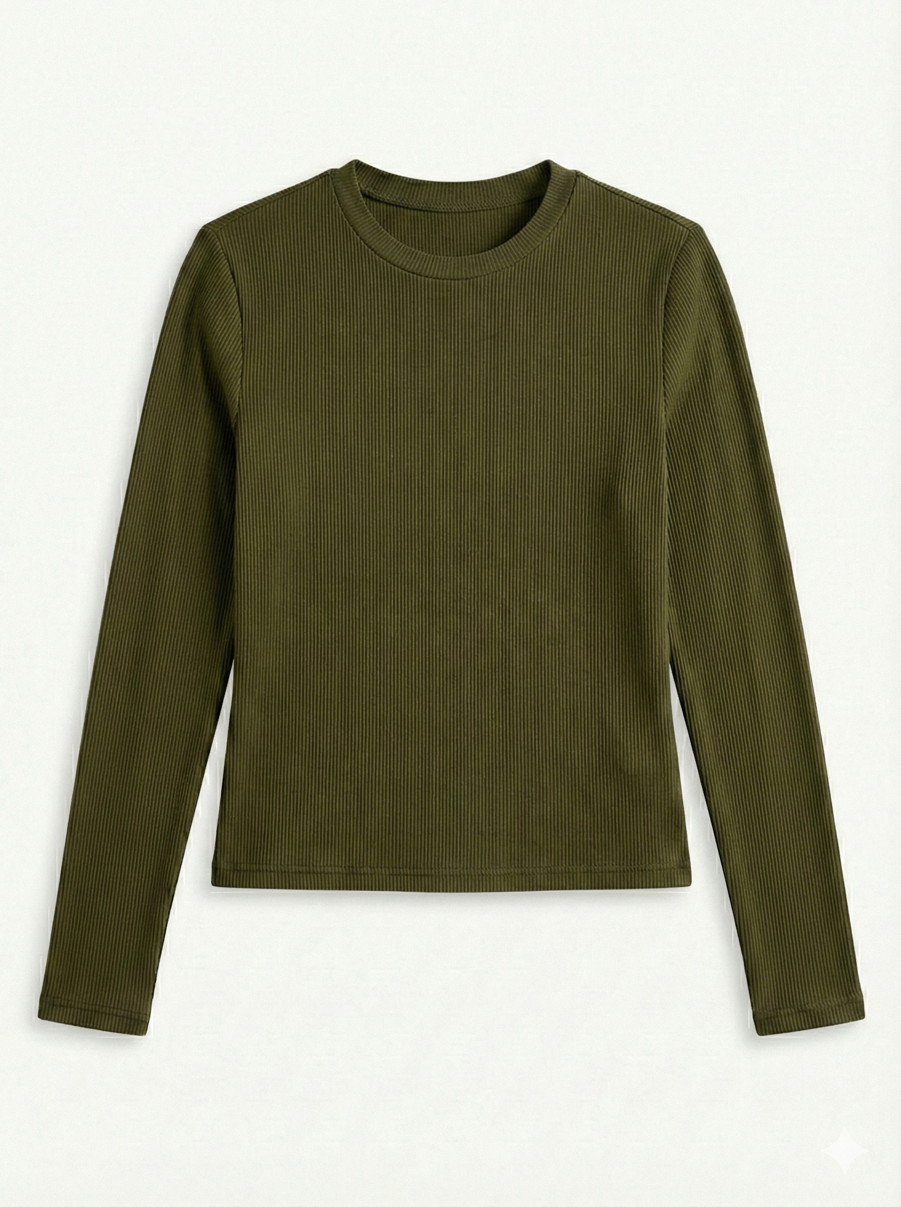 Long Sleeve Ribbed Top.