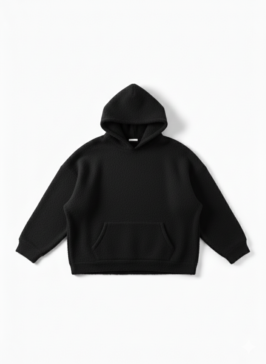 Mohair Knit Hoodie.