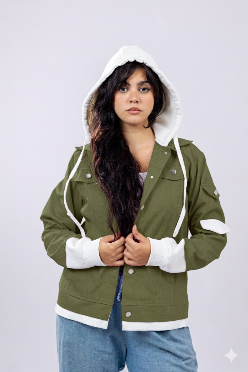 The Dual-Tone Hoodie Jacket.