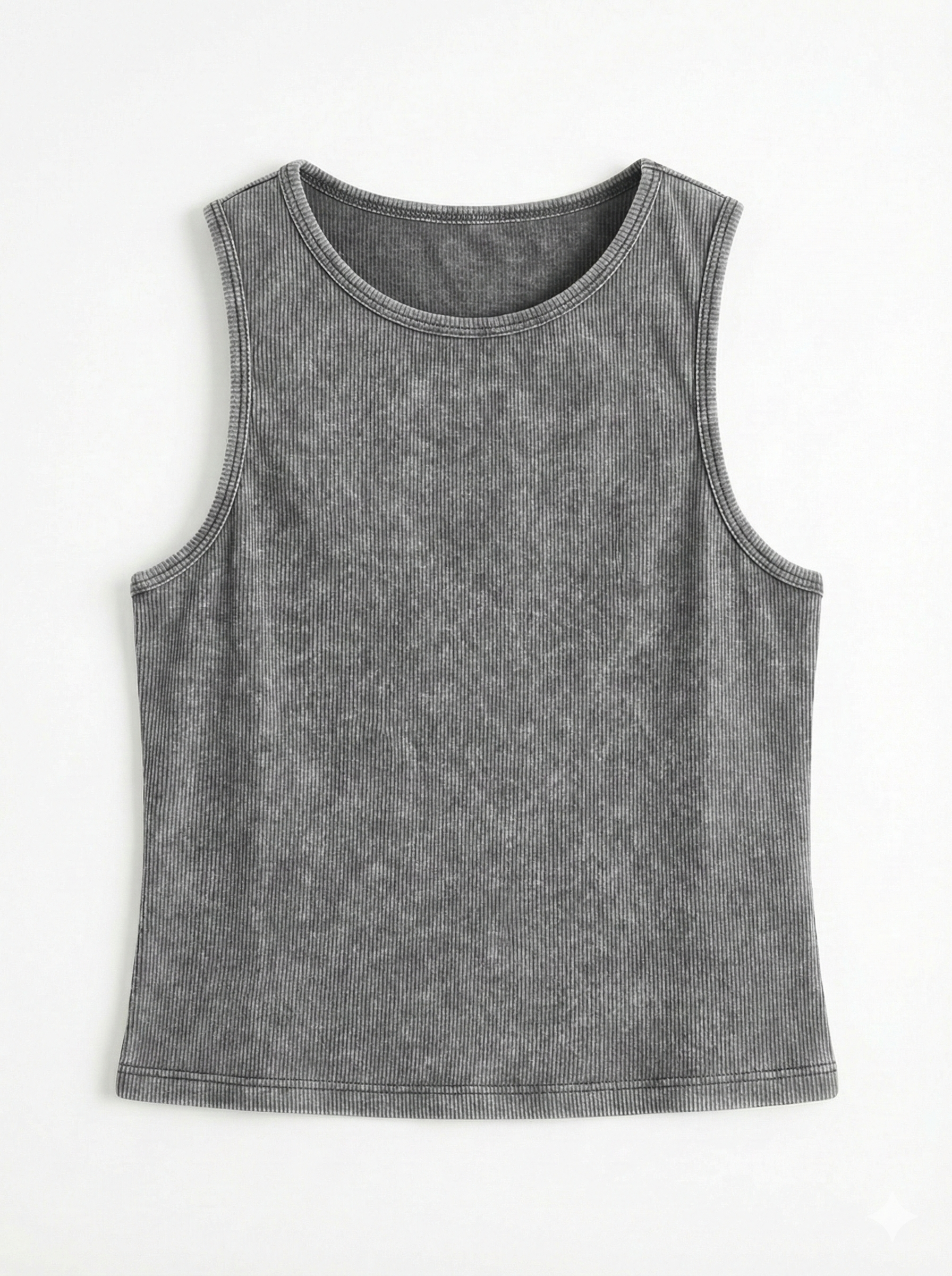 Stonewashed Ribbed Top.
