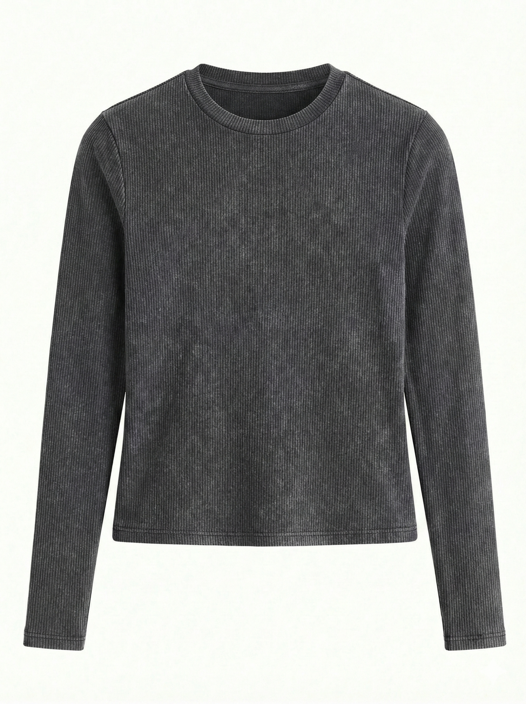 Long Sleeve Ribbed Top.