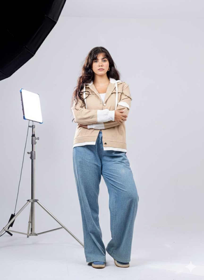 The Dual-Tone Hoodie Jacket.