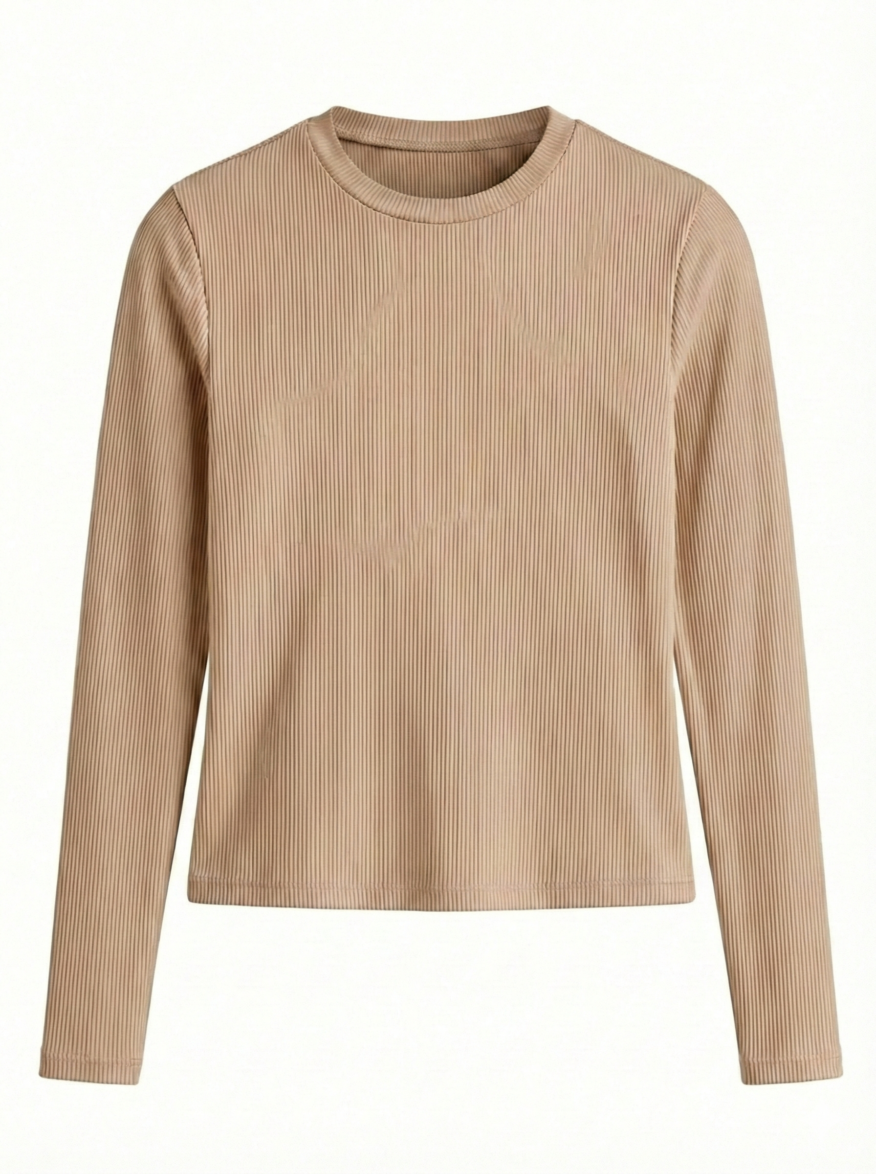 Long Sleeve Ribbed Top.