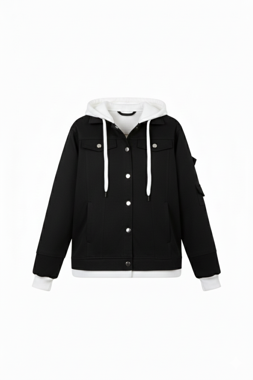 The Dual-Tone Hoodie Jacket.