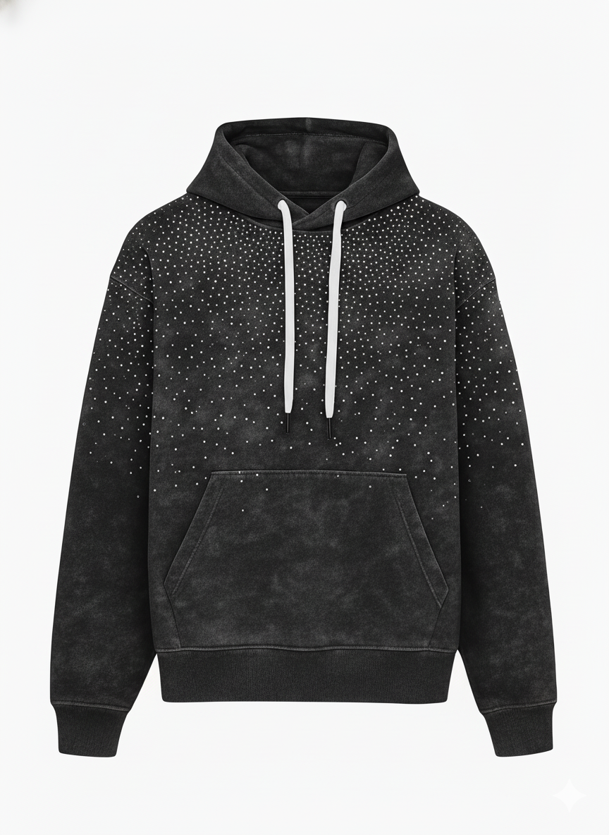 Stonewashed Hoodie with a Twist.