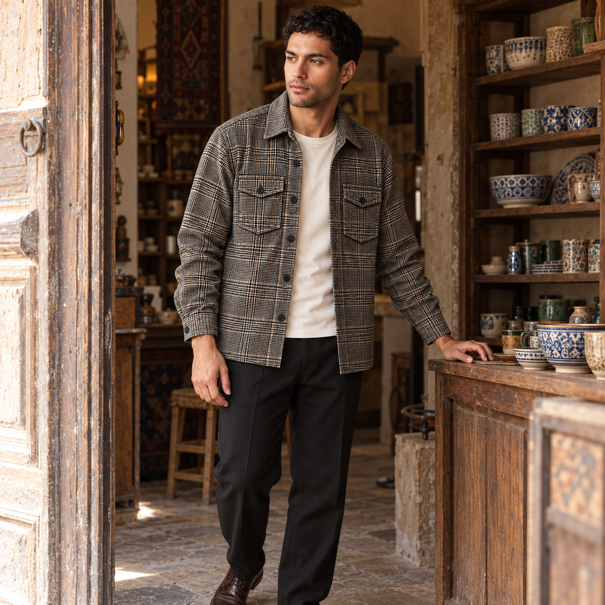 The Checked Overshirt.