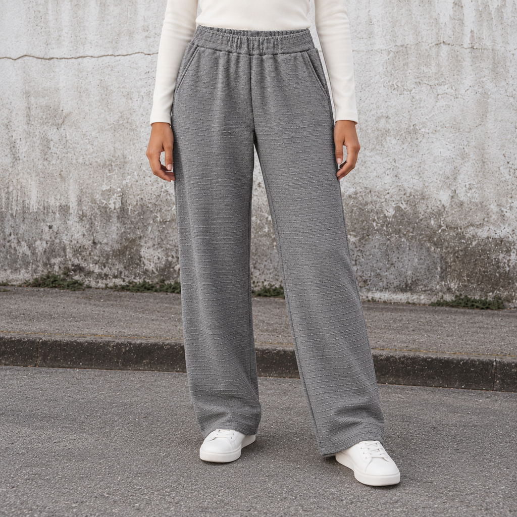 The Ribbed Straight-Leg Pants.