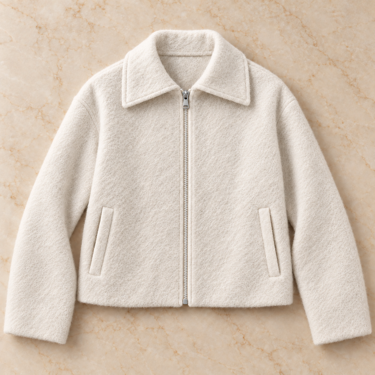 Mohair Zip Jacket.