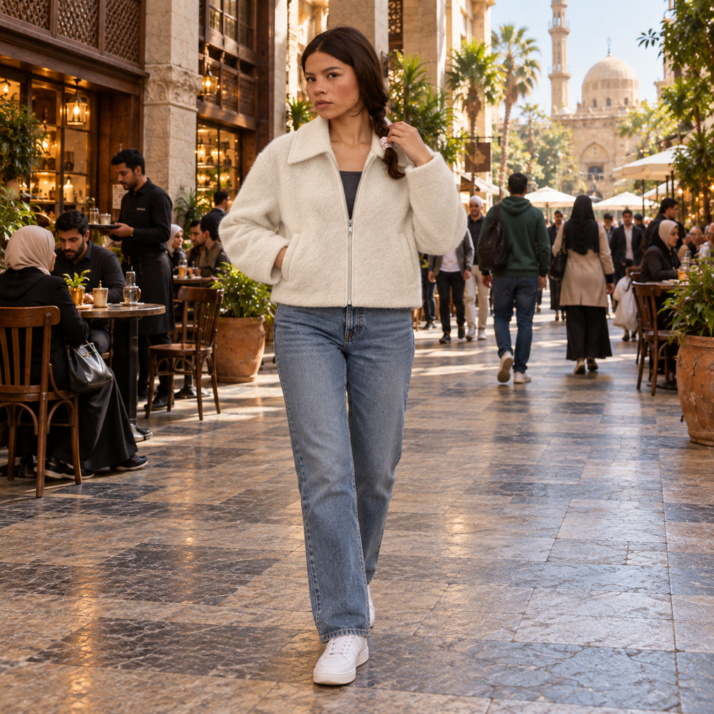 Mohair Zip Jacket.