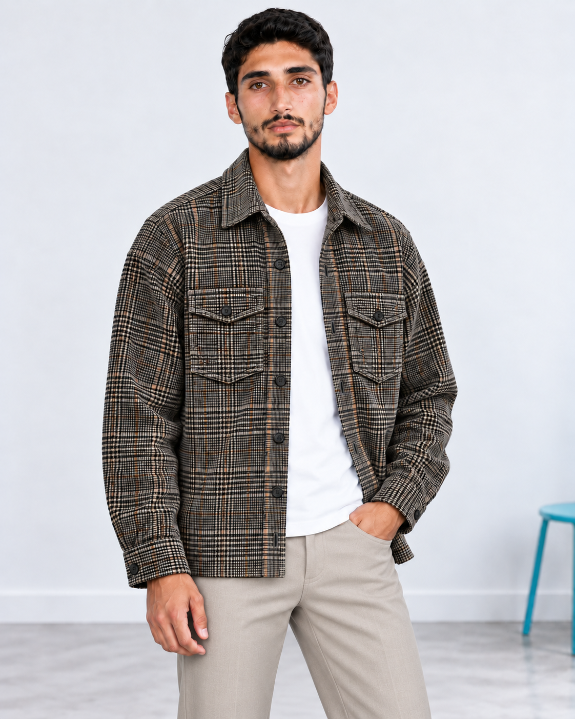 The Checked Overshirt.